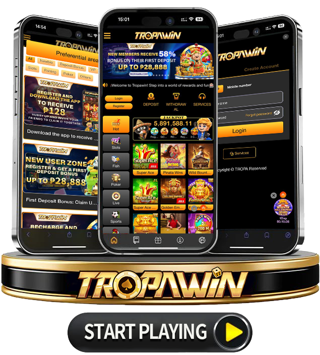 TROPAWIN mobile app download for login, register, games access, and online casino play